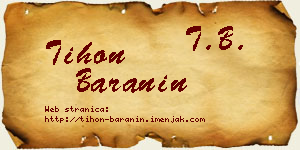 Tihon Baranin vizit kartica
